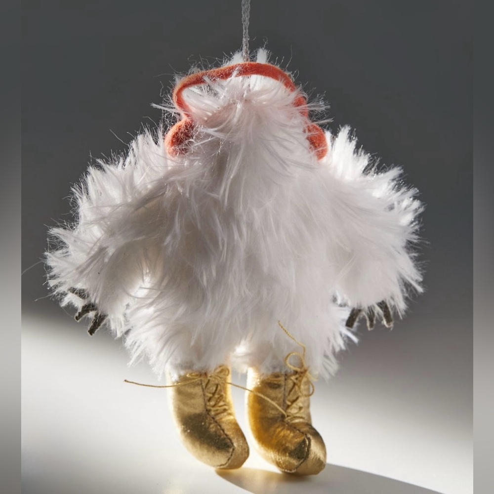 NWT Urban Outfitters Yeti Fuzzy Retro Holiday Ornament